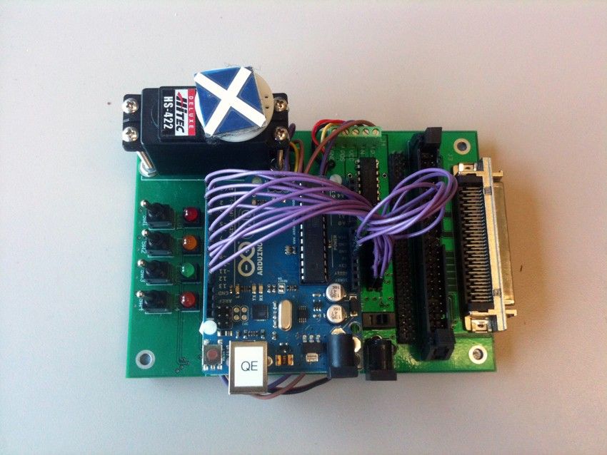 Arduino Board connected to the DC motor