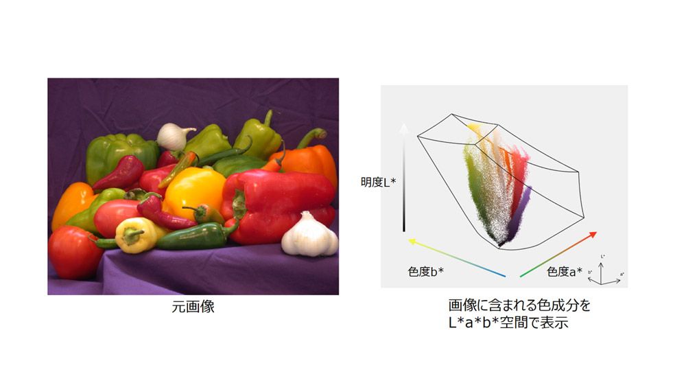 様々な色の構成方法(L*a*b*色空間)