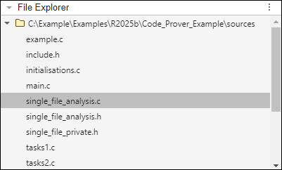 Different files showing in the File Explorer pane.