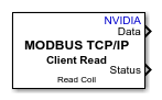 NVIDIA Modbus TCP/IP Client Read block icon
