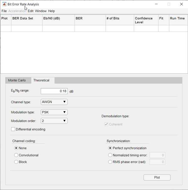 BER Analysis app mask