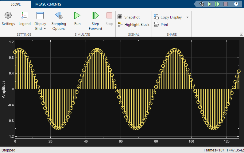 Array Plot block window