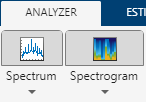 First UI button on Analyzer tab is Spectrum. Second UI button is Spectrogram. You can select either of these or both.