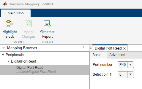 Digital port read peripheral