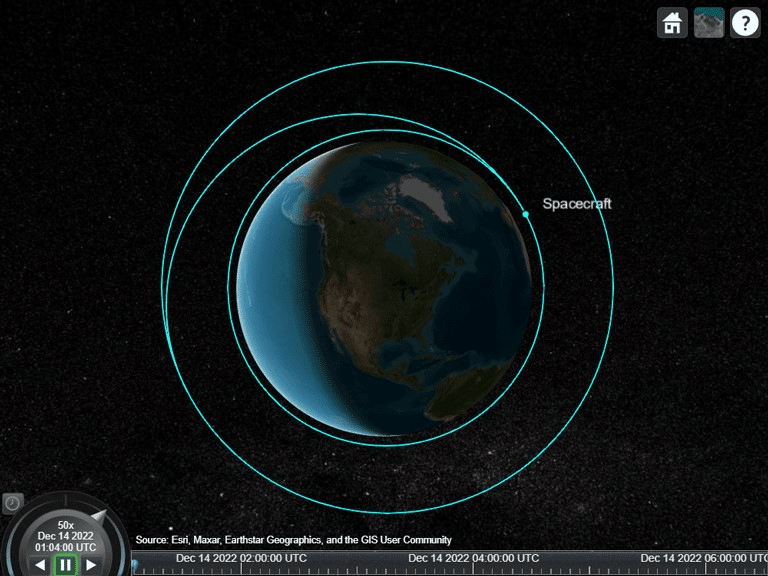 Satellite scenario viewer for scenario
