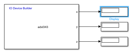 Create ADXL343 Sensor Block to Read Acceleration Using IO Device Builder App