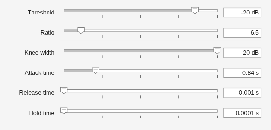 Figure Audio Parameter Tuner: expander [dRE] contains an object of type uigridlayout.