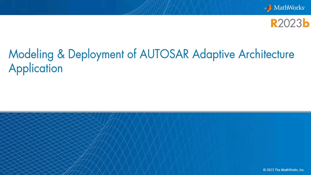 Deploy AUTOSAR Adaptive Architecture Model