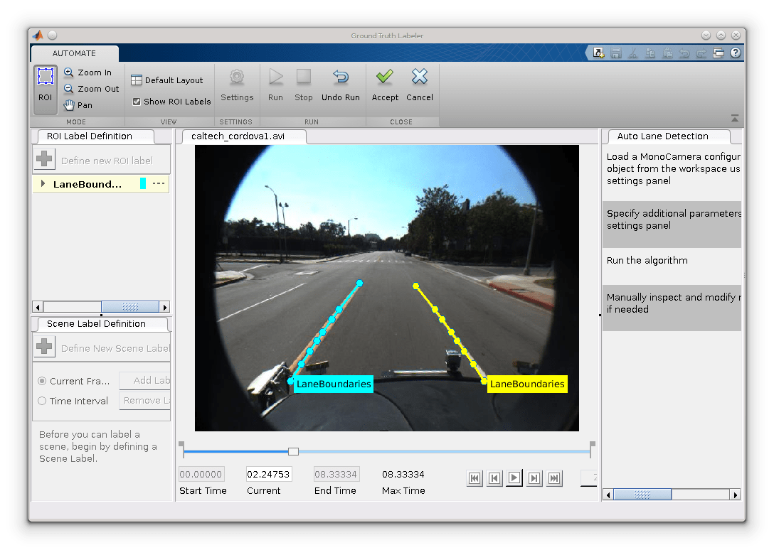 Automate Ground Truth Labeling of Lane Boundaries