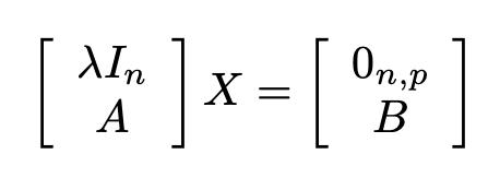 Tikhonov 正則化を使用した実数最小二乗行列解の固定小数点型の判別