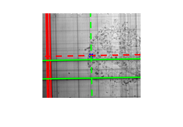 Figure contains an axes object. The axes object contains 9 objects of type image, scatter, line.