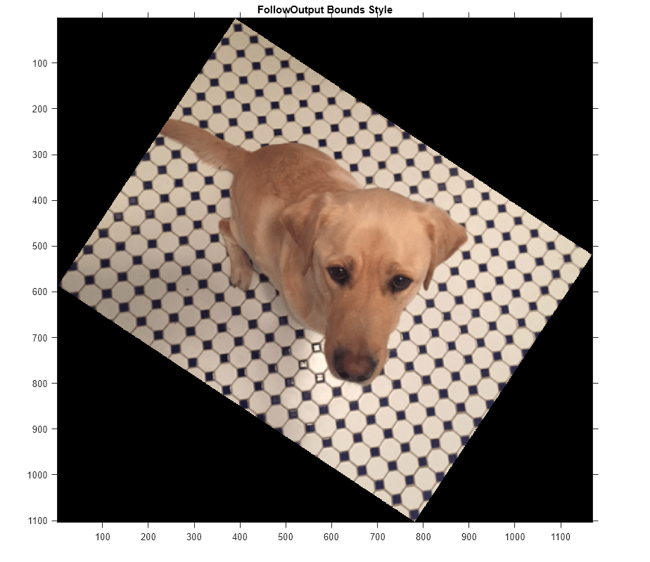Figure contains an axes object. The axes object with title FollowOutput Bounds Style contains an object of type image.