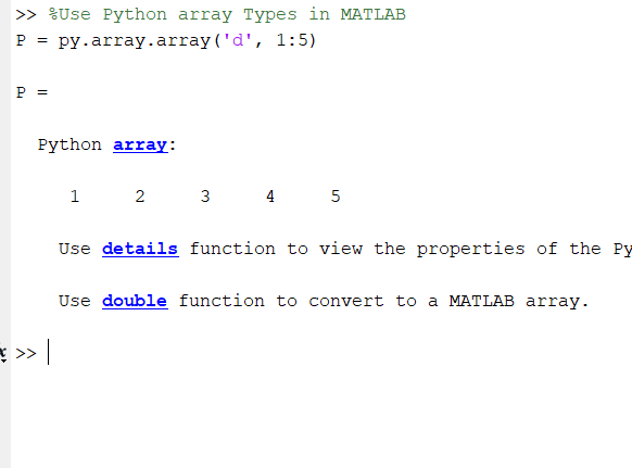 MATLAB での Python 数値変数の使用