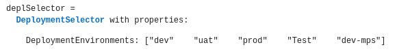 MATLAB output showing deplSelector properties