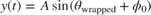 $y(t)=A\sin(\theta_{\mathrm{wrapped}} + \phi_0)$
