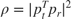 $$ \rho = |p_t^Tp_r|^2 $$