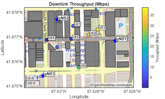 Figure contains an axes object with type geoaxes. The geoaxes object contains 13 objects of type polygon, scatter, text.