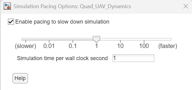 Simulation time per wall clock second setting