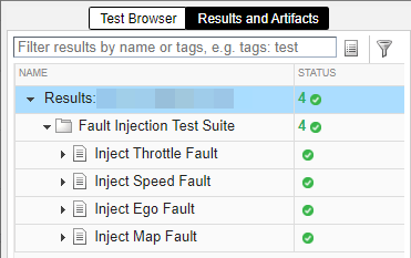 The test results. The test suite is expanded. The results show that each test passed.