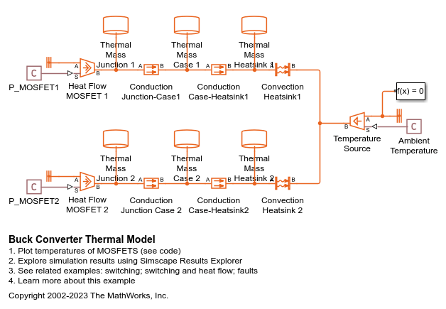 降圧コンバーターの熱モデル