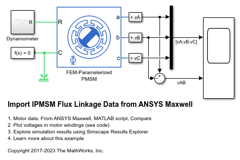 ANSYS Maxwell からの IPMSM 鎖交磁束データのインポート