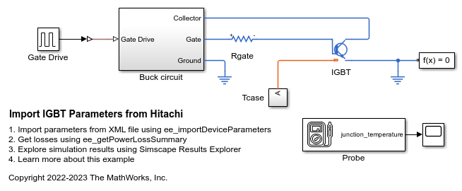 Hitachi からの IGBT パラメーターのインポート