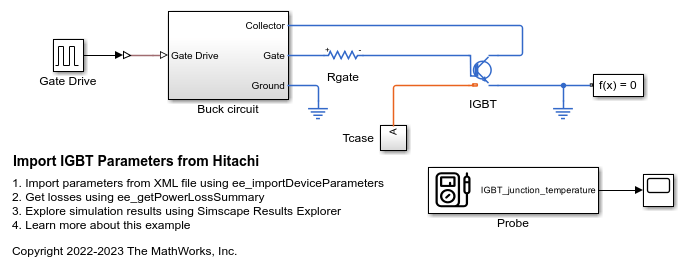 Hitachi からの IGBT パラメーターのインポート