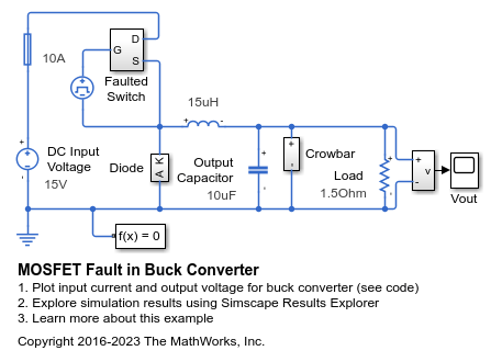 降圧コンバーターの MOSFET の故障