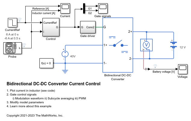 双方向 DC-DC コンバーターの電流制御