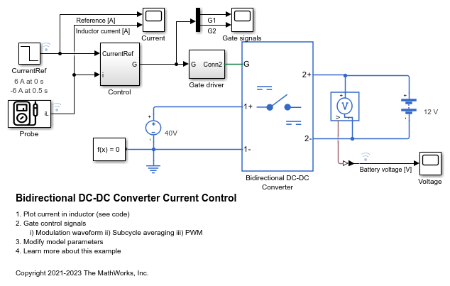 双方向 DC-DC コンバーターの電流制御