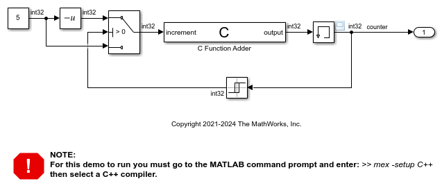 C Function ブロックからの C++ クラス メソッドの直接呼び出し