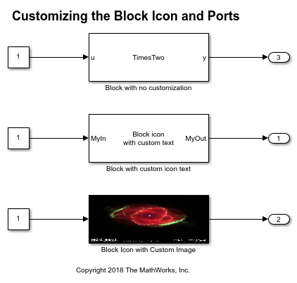 MATLAB System ブロックの外観のカスタマイズ