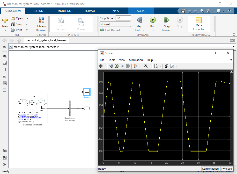 Export Simulink Model to FMU with Variable Step Solver