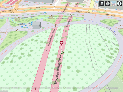 Close-up view of a transmitter site