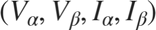 $({V_\alpha },{V_\beta },{I_\alpha },{I_\beta })$