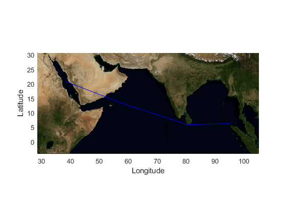 NASA の地図の通過経路の可視化