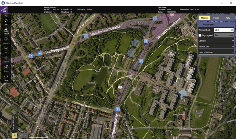 Fly view of QGroundControl