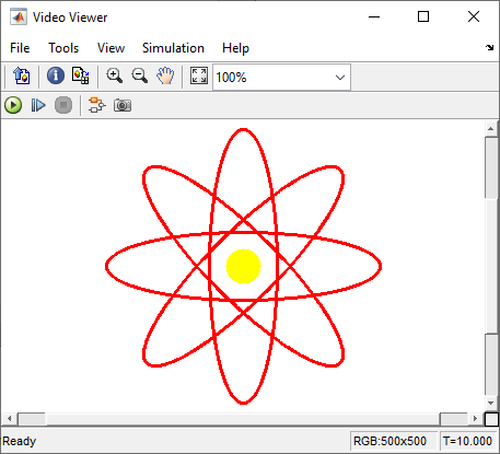 Simulink における OpenCV コードを使用したさまざまな形状の描画