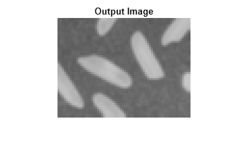 Figure contains an axes object. The hidden axes object with title Output Image contains an object of type image.