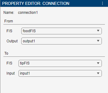 Design tab showing Connection option and System browser showing weightedTipper selection.
