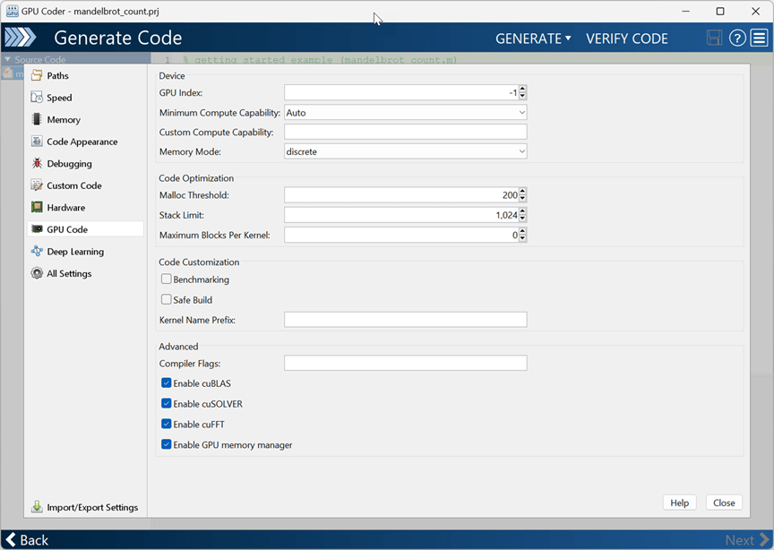 Gpu Coder アプリを使用したコード生成 Matlab Simulink Mathworks 日本