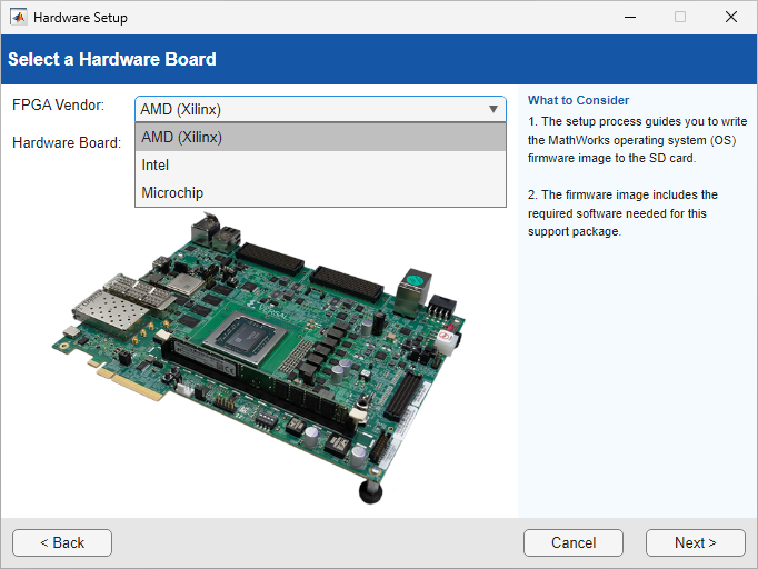 Select a Hardware Board