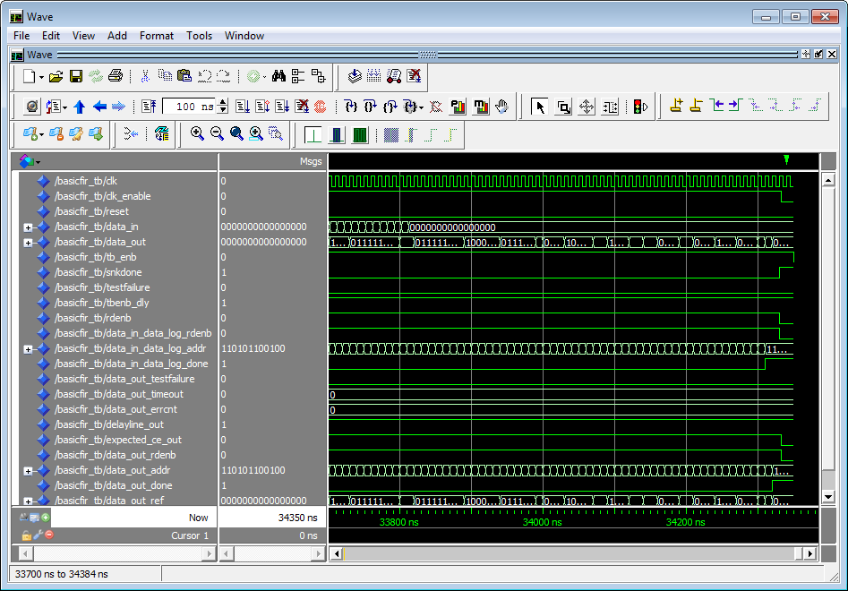 Siemens ModelSim Wave window