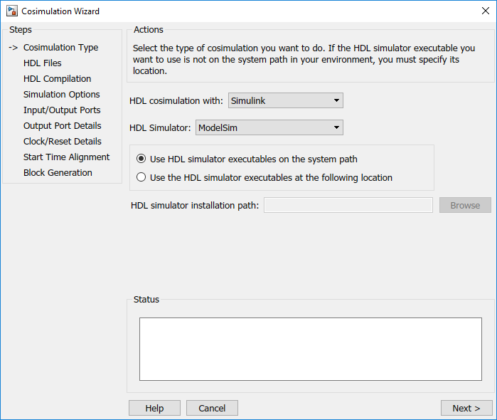 Cosimulation Wizard