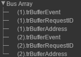 Sample of signal bus element names with the prepended array index