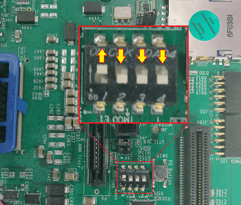 SW6 switch positions on the ZCU102 board