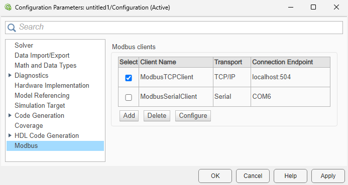 Updated Modbus pane