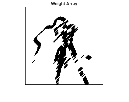 Figure contains an axes object. The hidden axes object with title Weight Array contains an object of type image.