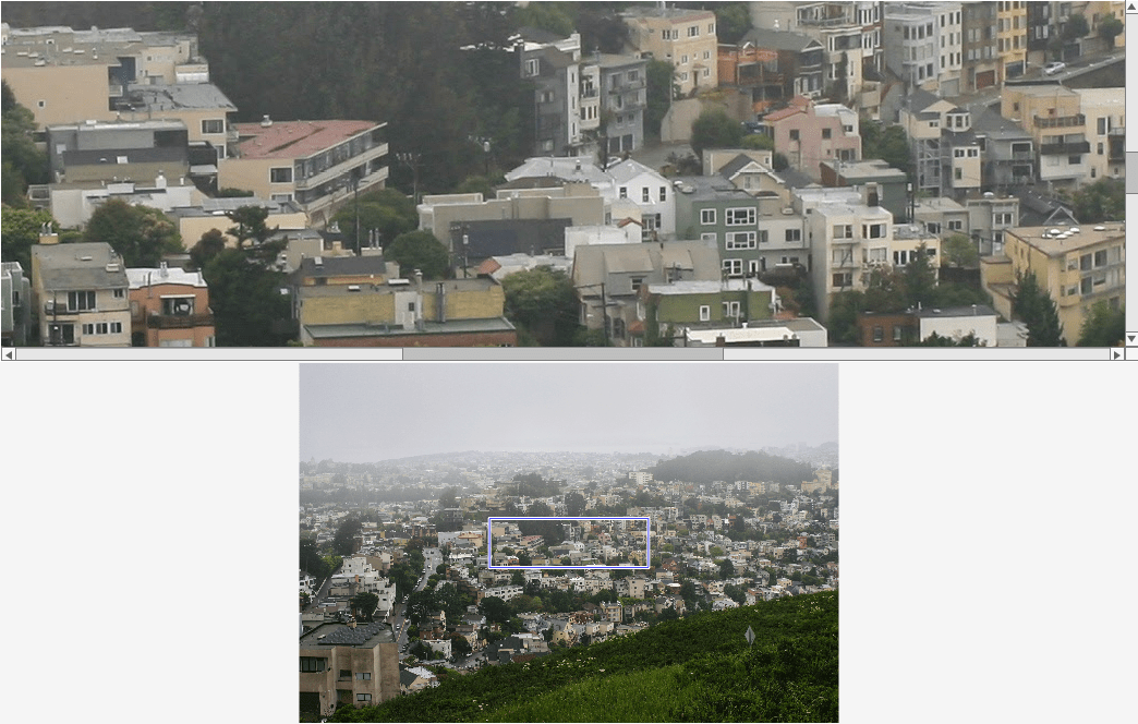 Figure Foggy contains 2 axes objects and other objects of type uipanel. Hidden axes object 1 contains an object of type image. Hidden axes object 2 contains 8 objects of type line, patch, image.