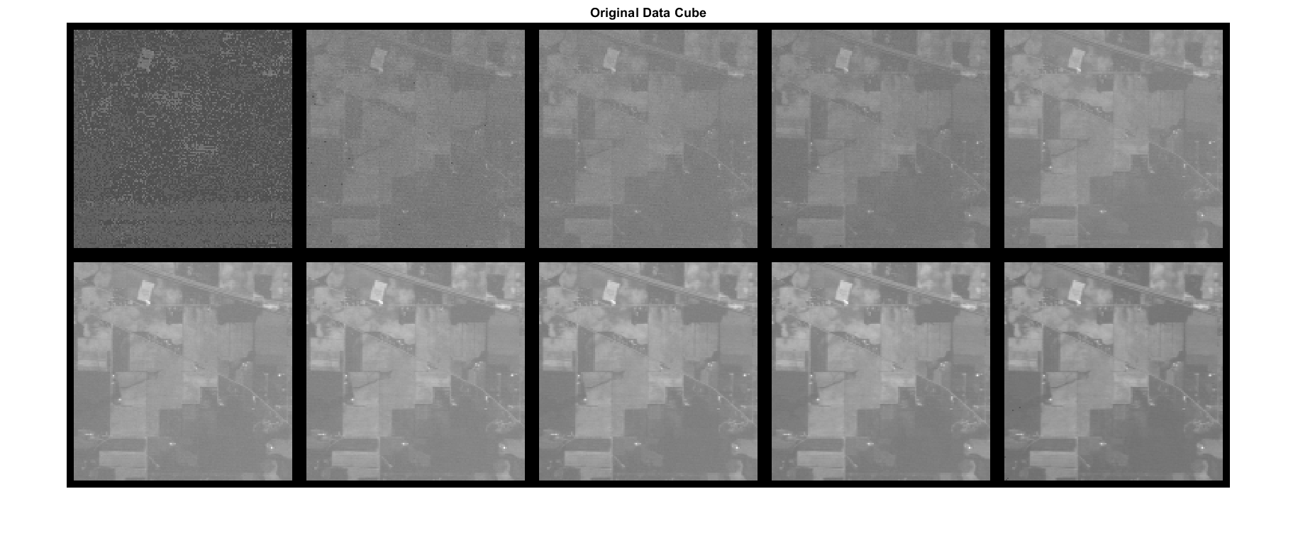 Figure contains an axes object. The hidden axes object with title Original Data Cube contains an object of type image.